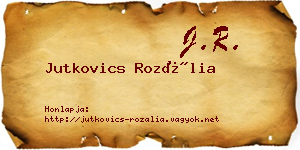 Jutkovics Rozália névjegykártya